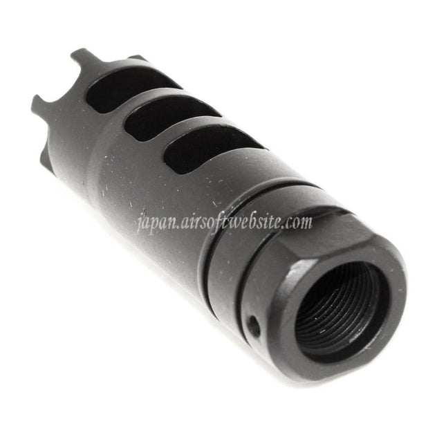 Airsoft Website 64mm Dragon 556 AKスタイル メタルマズルブレーキ・フラッシュハイダー（-14mm逆ネジバレルライフル用）ブラック