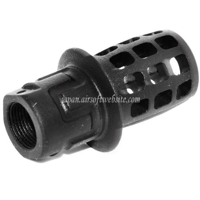 Airsoft Website 55mm Top Hatフラッシュハイダー マズルブレーキフラッシュハイダー -14mm逆ネジバレルライフル用  ブラック