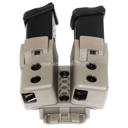 APS Quantum Mechanics ロック可能ダブルマガジンポーチ G17 / G18C / G19 / G22 / G23 / G24 / G34 / G35 Gシリーズ GBBマガジン