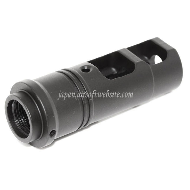 Airsoft Website 62mm SF-556 マズルブレーキ フラッシュハイダー -14mm CCW 反時計回りネジ式バレル ライフル エアソフトガン用