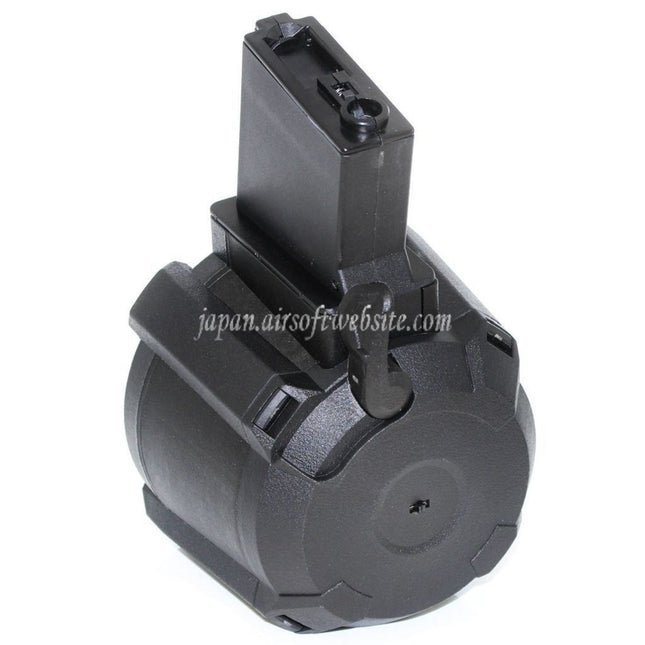 BATTLEAXE 1400発 サウンドコントロール電動ドラムマガジン M4/M16シリーズ電動ガン対応 ブラック
