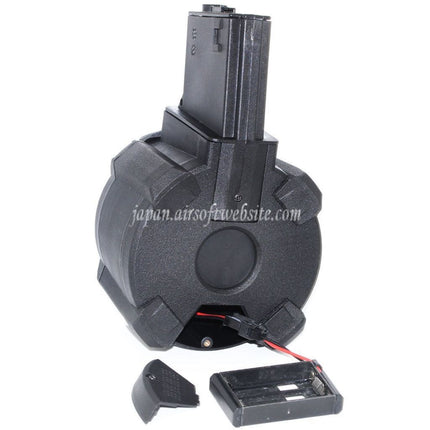 BATTLEAXE 1400発 サウンドコントロール電動ドラムマガジン M4/M16シリーズ電動ガン対応 ブラック