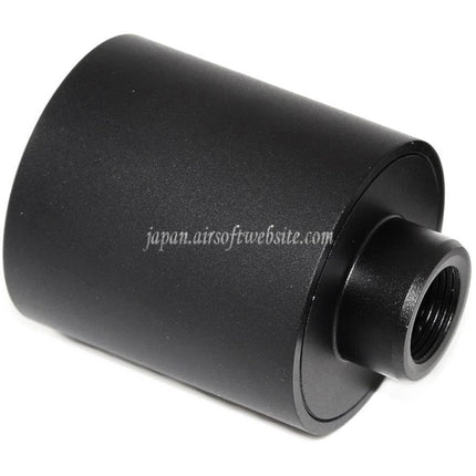 Airsoft Website 48mm/55mm メタルマズルブレーキ フラッシュハイダー -14mm CCW 反時計回り ネジ式バレル ライフル対応 ブラック