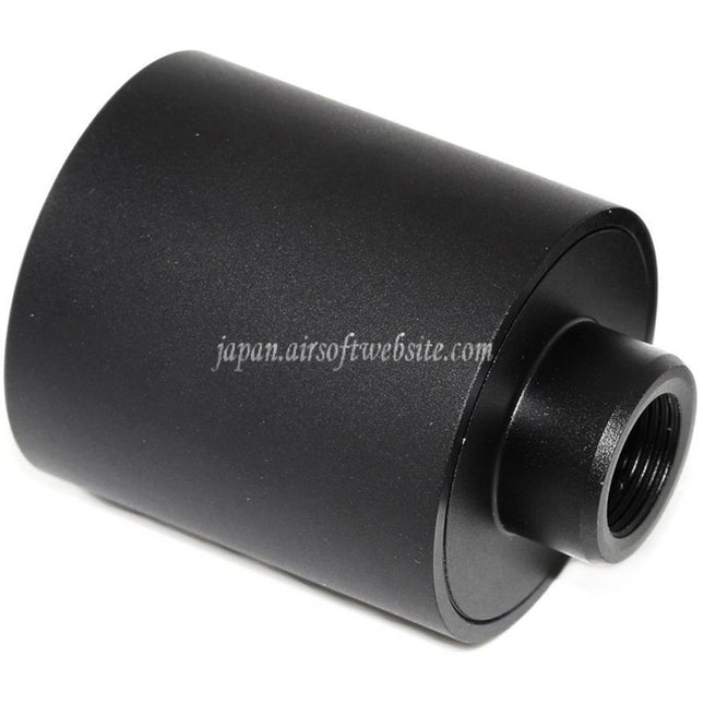 Airsoft Website 48mm/55mm メタルマズルブレーキ フラッシュハイダー -14mm CCW 反時計回り ネジ式バレル ライフル対応 ブラック