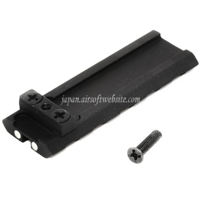 APS 5スロット ピカティニー 20mm アダプターレール リアサイト（APS WE AW 東京マルイ G17 G18C シリーズ GBB ピストル用）エアソフトガン ブラック
