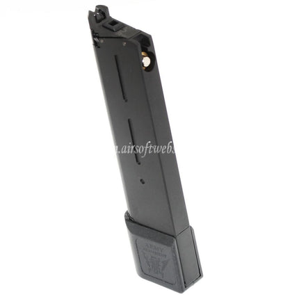 ARMY ARMAMENT 26発ガスマガジン 延長ロングタイプ KWC KJ Works DOUBLE BELL E&C 東京マルイ 1911シリーズ GBBピストル対応 エアソフトガン ブラック