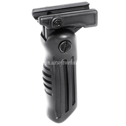 Airsoft Website ポリマー製折りたたみ式タクティカルRIS垂直フロントグリップ 20mmレールシステム対応 ブラック