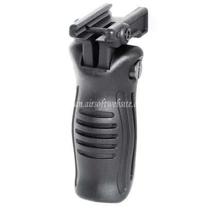 Airsoft Website ポリマー製折りたたみ式タクティカルRIS垂直フロントグリップ 20mmレールシステム対応 ブラック