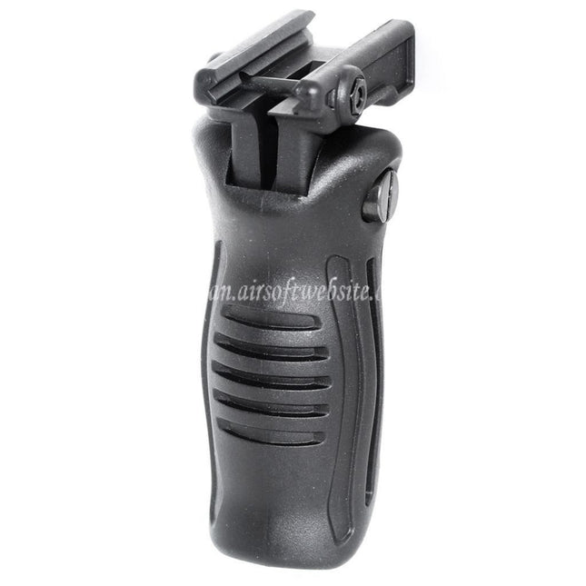 Airsoft Website ポリマー製折りたたみ式タクティカルRIS垂直フロントグリップ 20mmレールシステム対応 ブラック