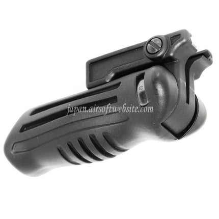 Airsoft Website ポリマー製折りたたみ式タクティカルRIS垂直フロントグリップ 20mmレールシステム対応 ブラック