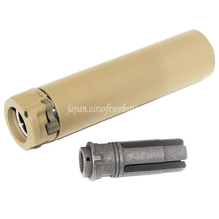 5KU 158mm SOCOM556 RC2 サプレッサー サイレンサー（フラッシュハイダー付き）-14mm CCW 反時計回りネジ式バレルライフル用