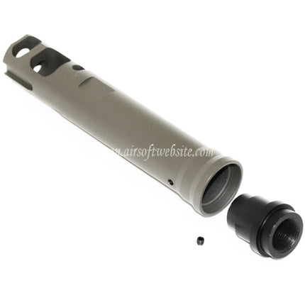 Airsoft Website 122mm M40A5タイプマズルブレーキフラッシュハイダー -14mm逆ネジバレルライフルエアソフトに適合
