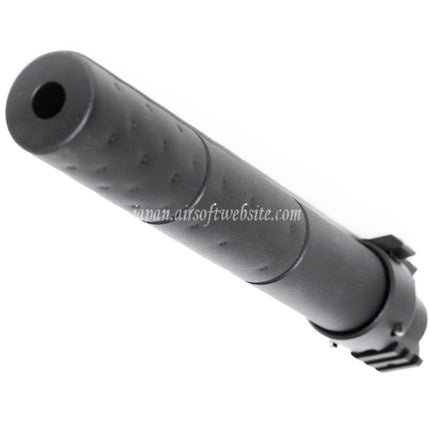 Airsoft Website 261mm CM072 SR25スタイル QDサプレッサー サイレンサー ガスブロック付き AEG GBBライフル対応 ブラック