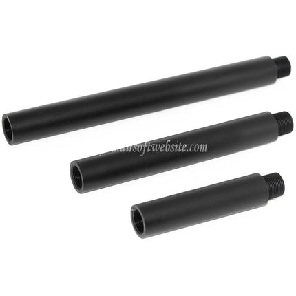 Airsoft Website 3/3.5  5/5.5  7/7.5インチアルミショートタイプアウターバレルエクステンションチューブ -14mm CCW 反時計回りネジ AEG GBBライフル用