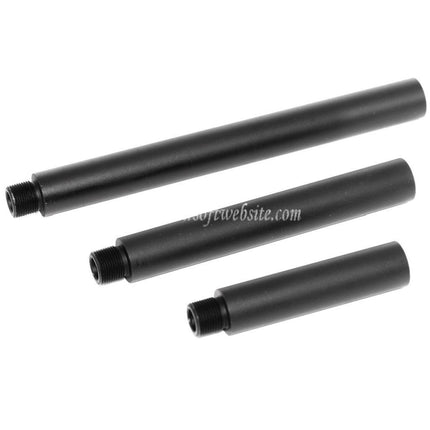 Airsoft Website 3/3.5  5/5.5  7/7.5インチアルミショートタイプアウターバレルエクステンションチューブ -14mm CCW 反時計回りネジ AEG GBBライフル用