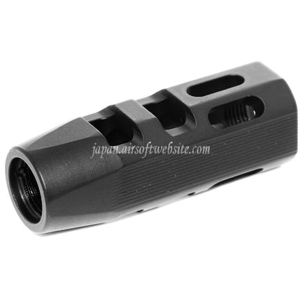 APS 62mm エボリューションテック マズルブレーキ フラッシュハイダー 1.1 -14mm CCW 反時計回りネジバレル ライフル エアソフトガン ブラック
