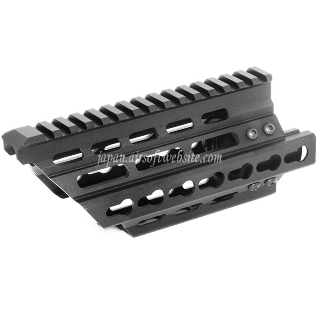 BATTLEAXE 166mm CNC P90 Keymod RASハンドガードレールシステム 東京マルイ P90 AEGライフル エアソフトガン ブラック