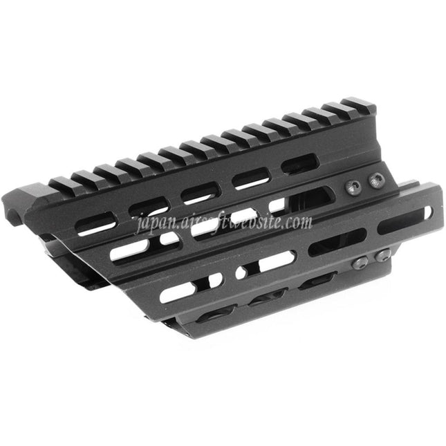 BATTLEAXE 166mm CNC P90 Keymod M-LOK RASハンドガードレールシステム 東京マルイ P90 AEGライフル エアソフトガン ブラック