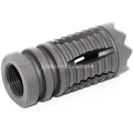 Airsoft Website 50mm テンダライザー マズルブレーキ フラッシュハイダー -14mm CCW 反時計回り ネジ式バレルライフル用 マットグレー