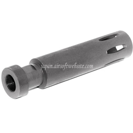 Airsoft Website 119mm XM177 E2 マズルブレーキ フラッシュハイダー+14mm CW 時計回りネジバレル ライフル エアソフト マットグレー