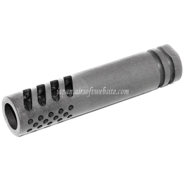 Airsoft Website 102mm マルチポート メタル マズルブレーキ フラッシュハイダー（-14mm 逆ネジ式バレルライフル用） ブラック