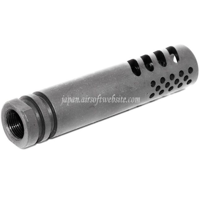 AIRSOFT WEBSITE 102mm マルチポート メタル マズルブレーキ フラッシュハイダー（-14mm 逆ネジ式バレルライフル用） ブラック
