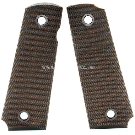 Airsoft Website プラスチックグリップカバー DOUBLE BELL ARMY AW WE KJ 東京マルイ M1911 M.E.U シリーズ70 M45A1 WARRIOR GBBピストル用 エアソフト ダークブラウン