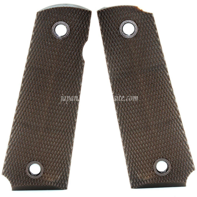 Airsoft Website プラスチックグリップカバー DOUBLE BELL ARMY AW WE KJ 東京マルイ M1911 M.E.U シリーズ70 M45A1 WARRIOR GBBピストル用 エアソフト ダークブラウン