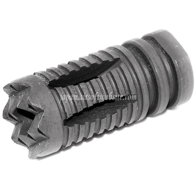 Airsoft Website 50mm テンダライザー マズルブレーキ フラッシュハイダー +14mm CW 時計回りネジ式バレルライフル対応 マットグレー