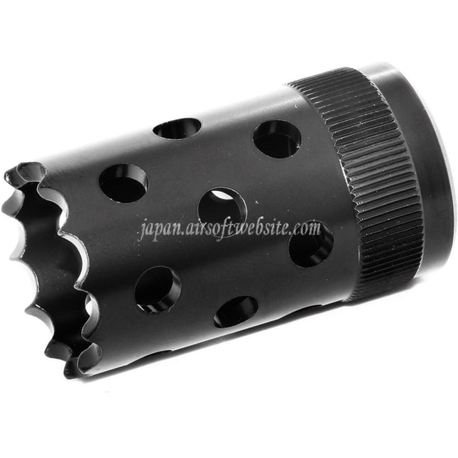 Airsoft Website 50mm スポーツタクティカル M3ショットガンマズルブレーキフラッシュハイダー -22mm逆ネジバレルライフル対応 ブラック
