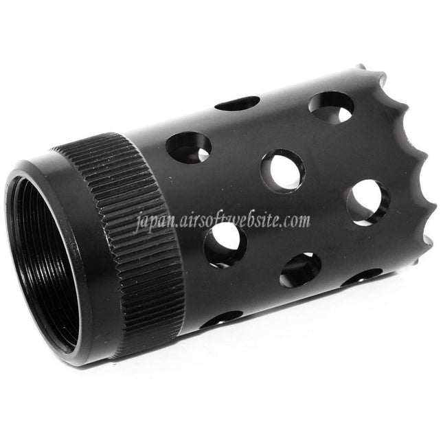 Airsoft Website 50mm スポーツタクティカル M3ショットガンマズルブレーキフラッシュハイダー -22mm逆ネジバレルライフル対応 ブラック