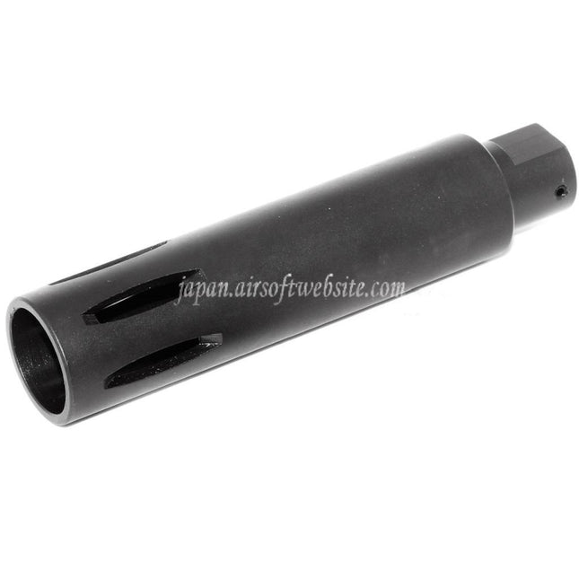 Airsoft Website 113mm XM177スタイル マズルブレーキ フラッシュハイダー -14mm 逆ネジ 反時計回りバレル ライフル用 ブラック