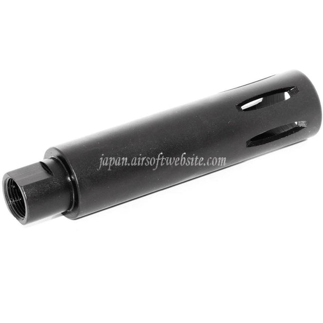 Airsoft Website 113mm XM177スタイル マズルブレーキ フラッシュハイダー -14mm 逆ネジ 反時計回りバレル ライフル用 ブラック