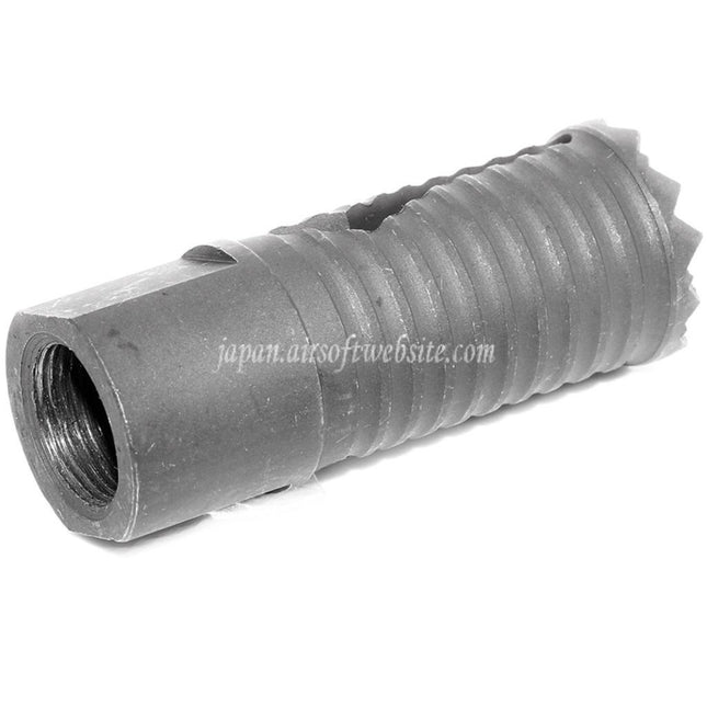 Airsoft Website 57mm メディーバルマズルブレーキ フラッシュハイダー -14mm 逆ネジ 反時計回りバレル ライフル用 マットグレー