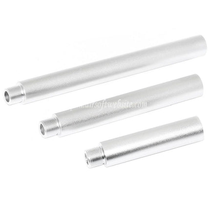 AIRSOFT WEBSITE 3/3.5  5/5.5  7/7.5インチアルミショートタイプアウターバレルエクステンションチューブ -14mm CCW 反時計回りネジ AEG GBBライフル用