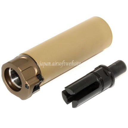 5KU 133mm SOCOM46 ミニサプレッサー サイレンサー（フラッシュハイダー付き）+12mm CW 時計回りネジ式バレルライフル用