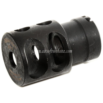 5KU DTK-2スタイルマズルブレーキフラッシュハイダー -14mm CCW 反時計回りネジ式バレルライフル エアソフトガン対応 ブラック