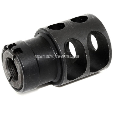 5KU DTK-2スタイルマズルブレーキフラッシュハイダー -14mm CCW 反時計回りネジ式バレルライフル エアソフトガン対応 ブラック
