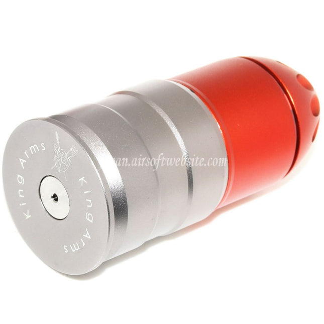 KING ARMS 84発40mm CO2グレネードガスカートリッジシェル 3個入り バージョンIV オレンジレッド/グレー