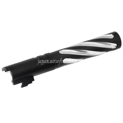 5KU 5インチ ステンレススチール製トルネードスタイルスパイラルアウターバレル +11mm CW 東京マルイ HI-CAPA 5.1 GBBピストル対応