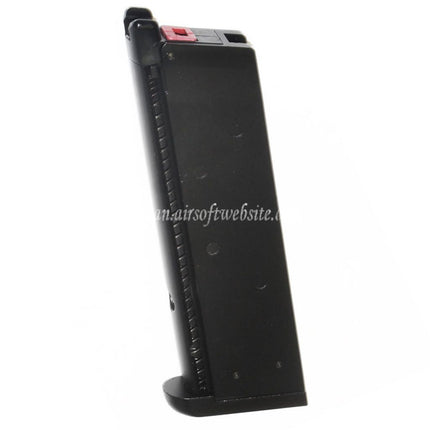 ARMORER WORKS AW 16発タクティカルガスマガジン EMG SAI RED / AW NEシリーズ / WE シングルスタック 1911シリーズ GBBピストル対応 エアソフト ブラック