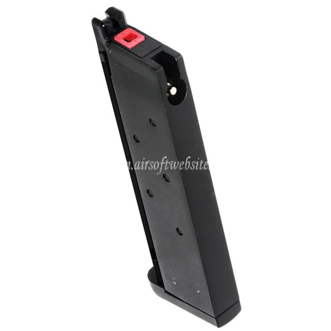 ARMORER WORKS AW 16発タクティカルガスマガジン EMG SAI RED / AW NEシリーズ / WE シングルスタック 1911シリーズ GBBピストル対応 エアソフト ブラック