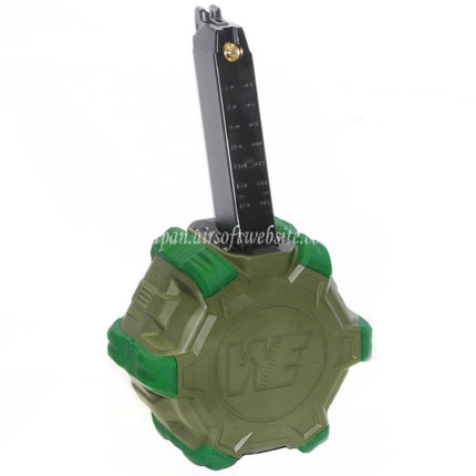 WE (WE-TECH) 350発ガスドラムマガジン G17 G18C Gシリーズ GBBピストル対応