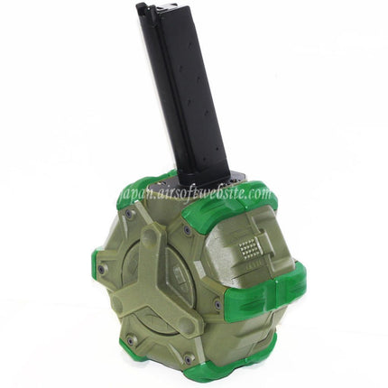 WE (WE-TECH) 350発ガスドラムマガジン EMG SAI RED / AW NEシリーズ / WE シングルスタック 1911 GBBピストル対応