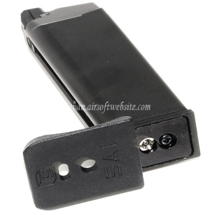 EMGライセンス取得 SAI™ BLU COMPACT 23発ガスマガジン G19 G23 G26シリーズGBBピストル対応 エアソフトガン ブラック