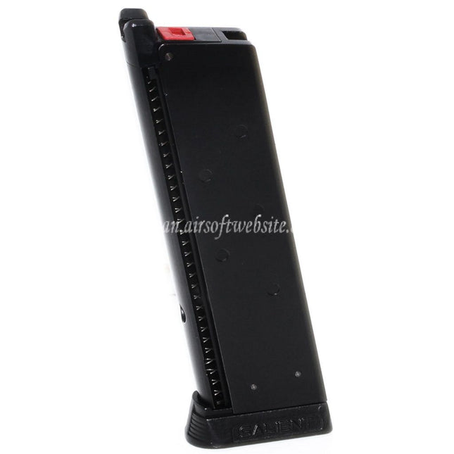 EMGライセンスSAI™ RED 16発タクティカルガスマガジン EMG SAI RED / AW NEシリーズ / WEシングルスタック1911シリーズGBBピストルに適合 エアソフト ブラック