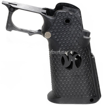 ARMORER WORKS AW HX #3 ヘキサゴンEMG、AW、WE、東京マルイHI-CAPAシリーズGBBピストル用ピストルグリップ ブラック