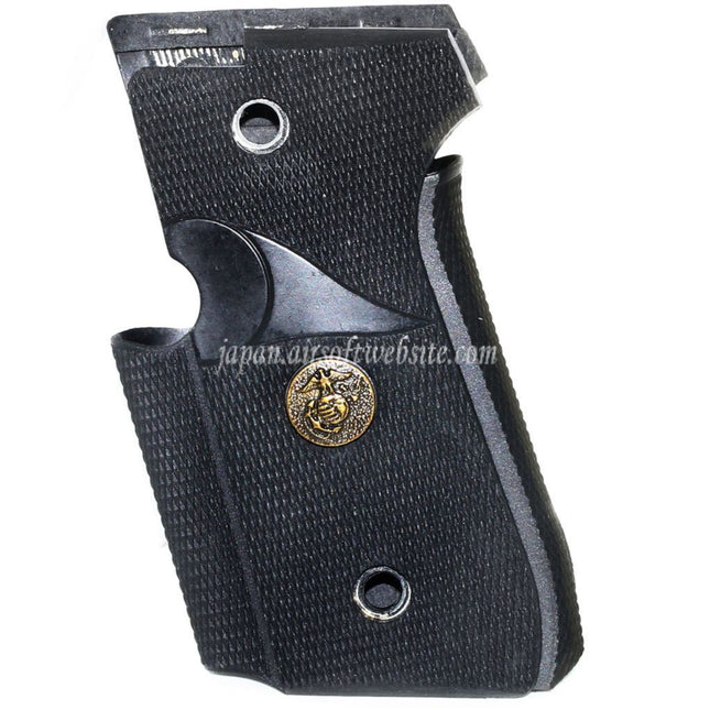 WE (WE-TECH) バックストラップ付きラバーグリップカバー ARMORER WORKS AW WE M9 GBBピストル対応 エアソフトガン ブラック