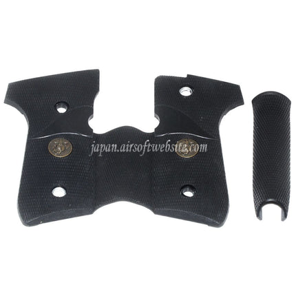 WE (WE-TECH) バックストラップ付きラバーグリップカバー ARMORER WORKS AW WE M9 GBBピストル対応 エアソフトガン ブラック