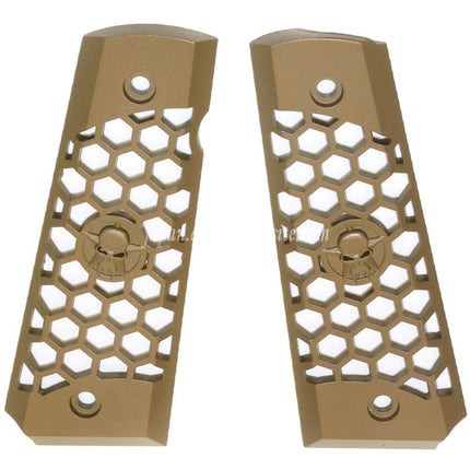 WE (WE-TECH) 六角カット プラスチックグリップカバー DOUBLE BELL ARMY AW WE KJ 東京マルイ M1911 M.E.U シリーズ70 M45A1 WARRIOR GBB ピストル エアソフトガンに適合